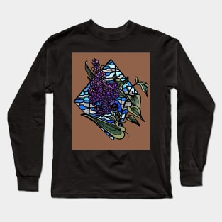 Lilac stained glass Long Sleeve T-Shirt